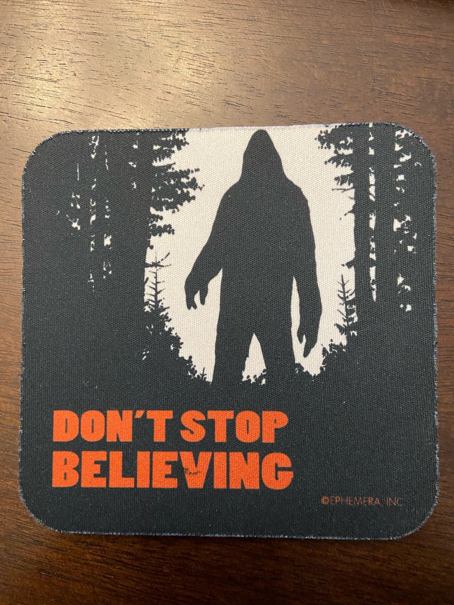 WSDOT_East's tweet photo. We can't let @wsdot have all the fun posting about different things that happened in 2020. In January our Sherman Pass webcam "captured" Bigfoot! It caused quite a stir... My mom for Christmas even gifted me a drink coaster telling me to "Don't Stop Believing". #WSDOT20 https://t.co/37pmZeeO1G