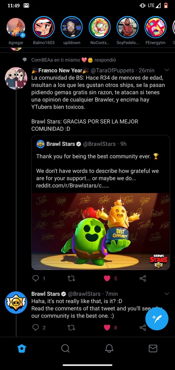 Brawl Stars On Twitter Haha It S Not Really Like That Is It D Read The Comments Of That Tweet And You Ll See Why Our Community Is The Best One Https T Co Plj2tooo8d - melhor brawler do brawl stars 2020
