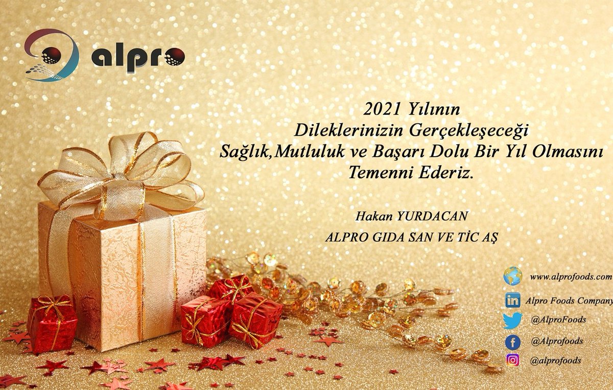 Alpro ailesi olarak mutlu sağlıklı bir yıl dileriz .