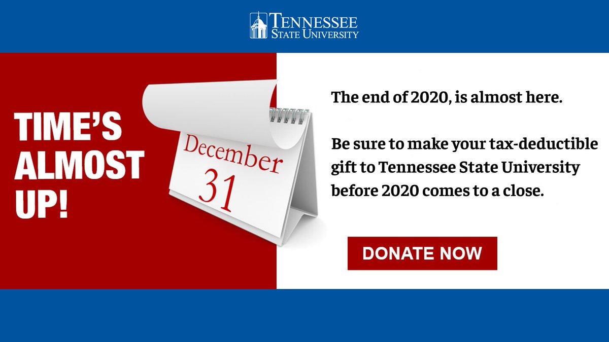 tsu_arag's tweet image. Donate at tnstate.edu/givenow or text TSUAF to 41444 by 11:59 pm cst to make your 2020 gift.