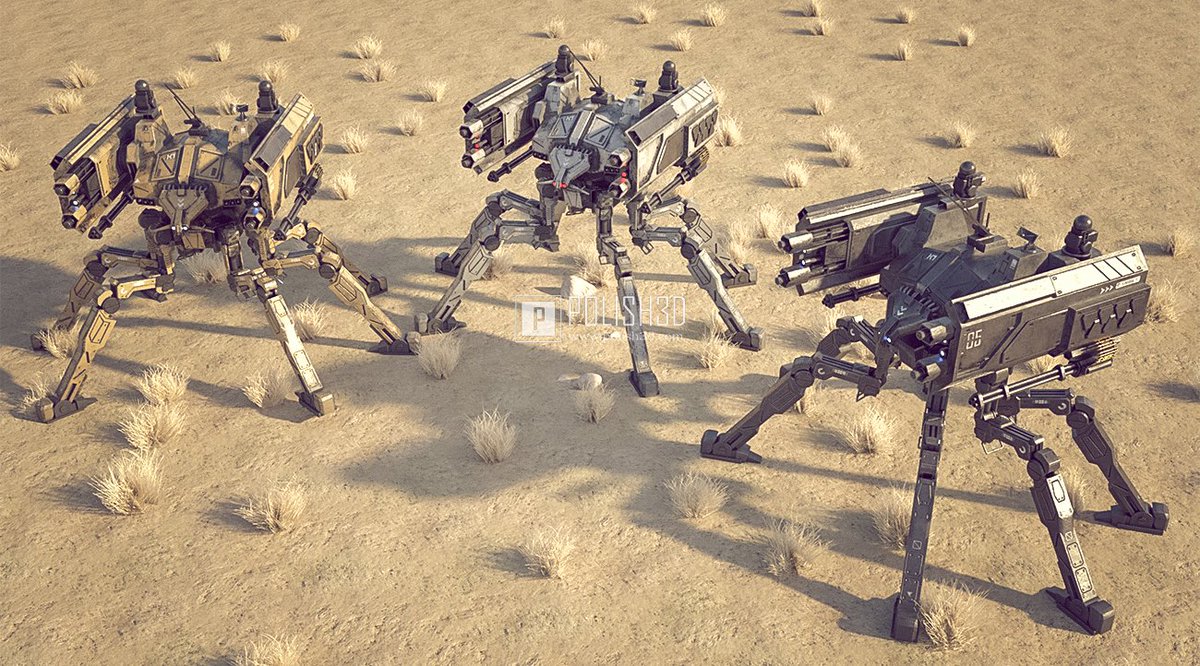 Walker mecha made in 2020.#3dart #3dmodeling #3d #rendering #walker #mecha #scifi #weapon, see more in polish3d.com