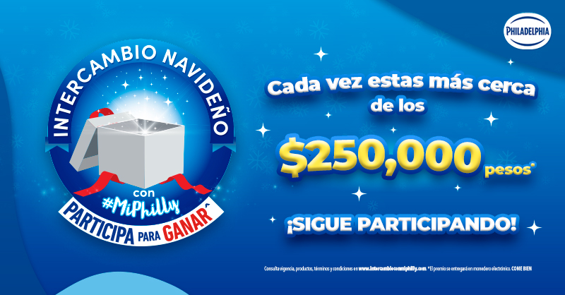 ¡Extedimos nuestra promocioón y 1uedan 15 días para participar!
Aprovecha estos últimos días, registra todos tus productos #Philadelphia en https://t.co/jqzwERZr9u y sé uno de los ganadores del gran Intercambio Navideño con #MiPhilly 💙 https://t.co/8qmjbwpsth