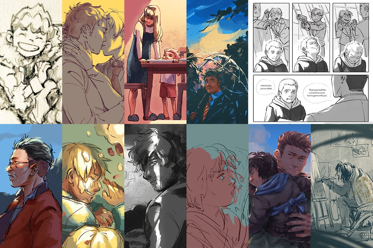 2020 compilation....was surprised to see that my art actually had decent variety this year. i think last year and early this year was when i was trying to adjust and take care of Life Stuff, but i got to pick up new things and revisit things i like to draw later on 