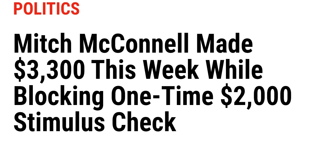 myserenity69's tweet photo. HEY MITCH:

YOU THINK $600 BUCKS WILL HELP PEOPLE AFTER 9 MONTHS OF HELL?

PEOPLE CAN'T AFFORD FOOD.
THEY CAN'T PAY THE RENT.
They're starting GoFundMe to EAT! 

MEANWHILE,  HOW MUCH DID YOU MAKE LAST WEEK TURTLE BOY?? ⬇️⬇️⬇️⬇️⬇️
Pathetic excuse for a human.

#StimulusChecksNOW https://t.co/QkWXhrzftK