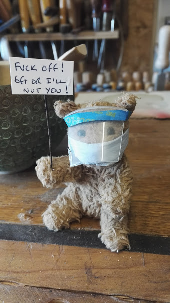 covid continued to cause havoc...and even the workshop assistant took a stand...