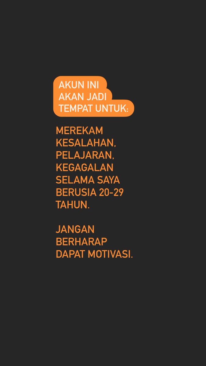 usia20an's tweet photo. Pada 2021 ini gue bakal berusia 30. Maka tempat ini bakal jadi tempat untuk merekam kesalahan, kegagalan, dan pelajaran selama usia 20an. https://t.co/vs2Z6ErLdF