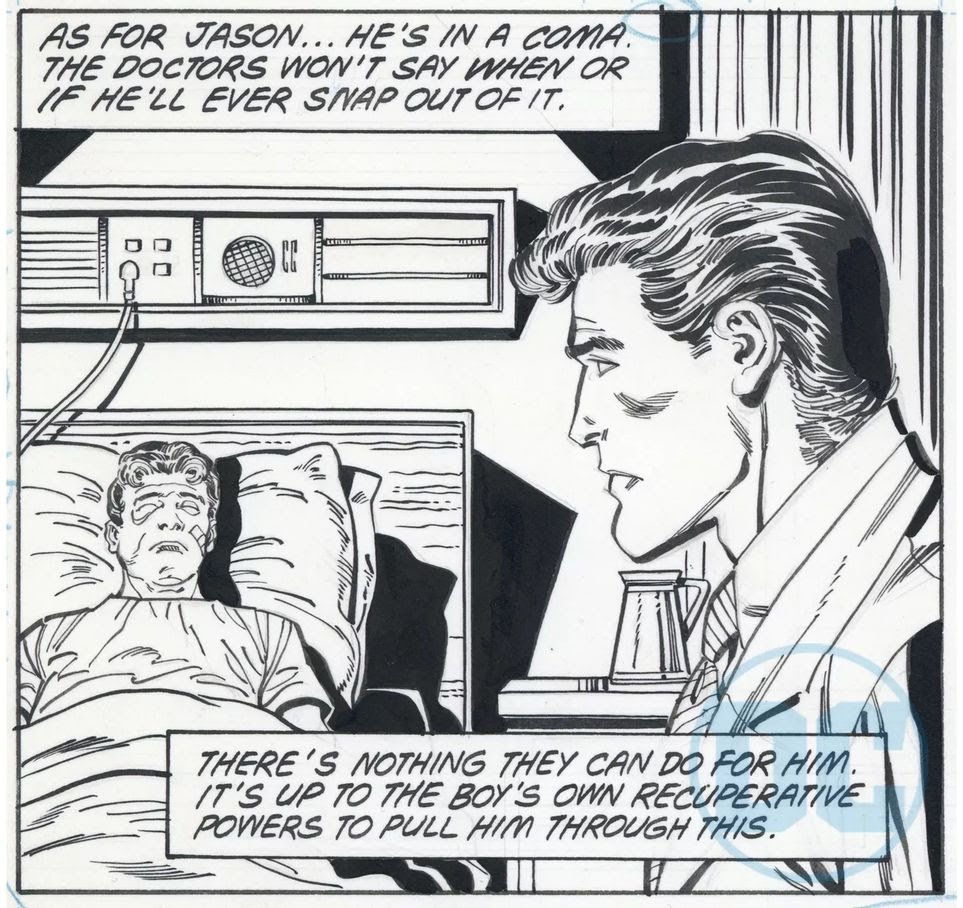 the second plot where he survived would have landed him in a coma, where he wouldn't have woken up anytime soon. no matter what, dc comics' intentions were very clear: they didn't want jason to be robin.
