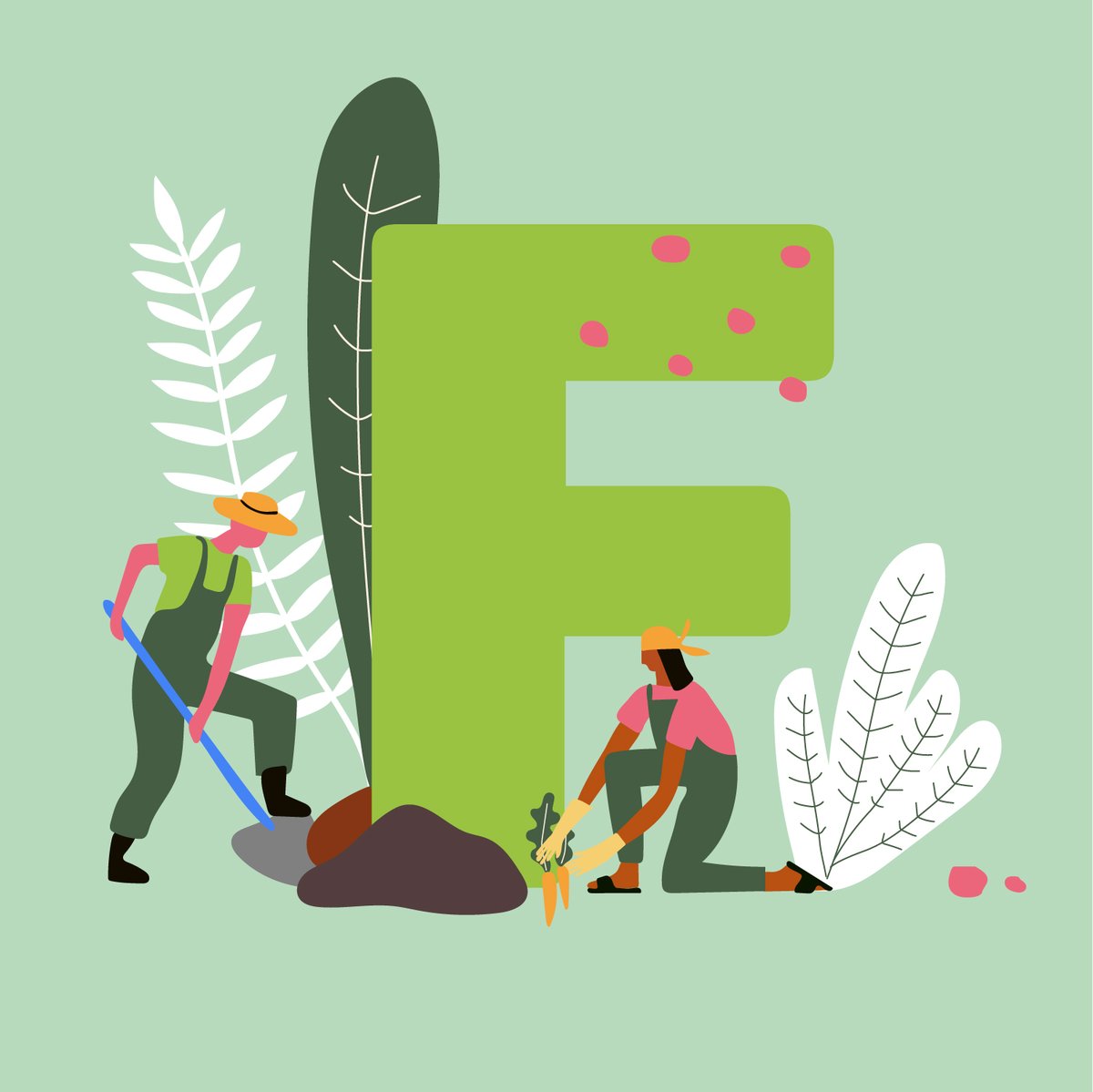 The  #EUGreenDeal ABC series published over the summer was made up of hand-drawn illustrations, photo collages and animations. We chose to variate the style and technique but keep a consistent colour palette. Designed by Ana Laborie and Isabelle Le Blan. /3