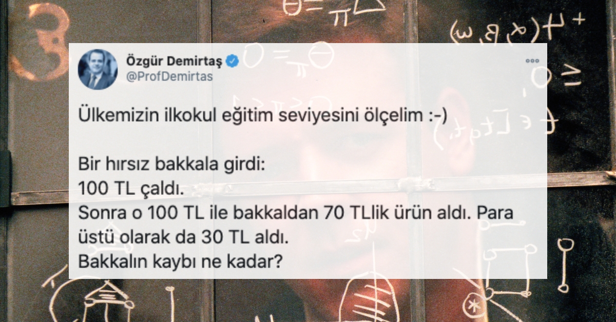 Özgür Demirtaş'ın Sorduğu İlkokul Matematik Sorusu Herkesin Beyninden Yanık Kokusu Getirdi oned.io/h/949668?o