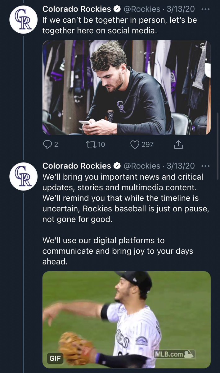 Then, the world changed forever on March 12. I’m proud of how we immediately pulled together and determined how we would proactively communicate with and reach out to our fans. This thread was written during the most uncertain time, but served as a guide for the months ahead.