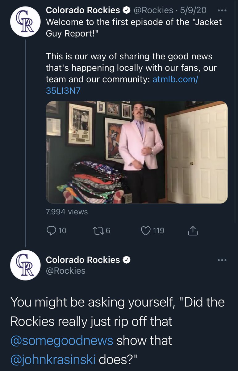 • Out of Context Quarantine Tips repurposed old interviews in a new way (S/O  @joshbg7)• Mystery Takeover was really fun until circumstances changed and we decided to drop it• Copied “Some Good News” to create “Jacket Guy Report” (S/O  @camtheramman)• Gifted toilet paper