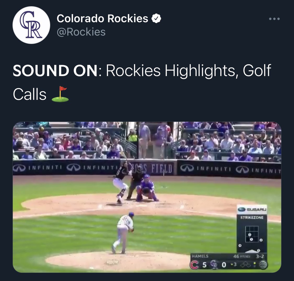 • The Rockies Periodic Table is an all-time favorite• The wrestling thread is an all-time favorite (S/O  @AdmirableNelson)• The golf audio highlights are an all-time favorite (S/O  @jarzod)• Created another historical thread for AtRockies’ 10th birthday