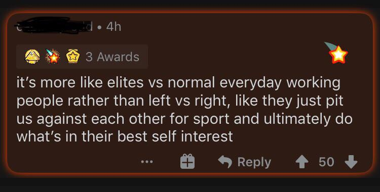 BasedByAccident's tweet photo. r/conservative discovers the class divide https://t.co/IycsltZMA1