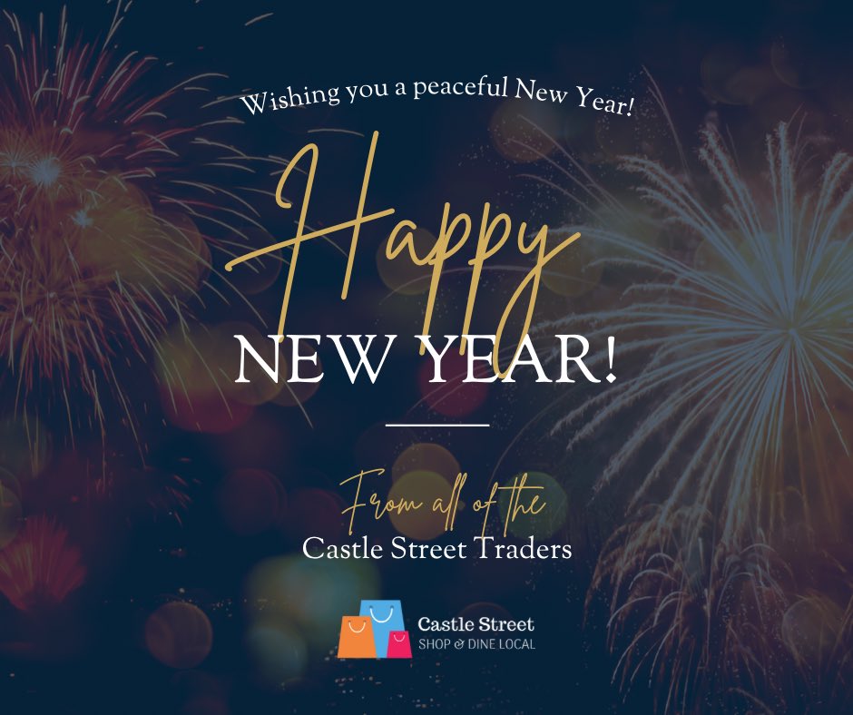CastleStTraders's tweet image. Wishing all of our customers and retailers alike a peaceful New Year for 2021! Hope we’ll all be able to celebrate together in the New Year. Stay safe, be kind 🥂🥳🎉 #happynewyear #2021