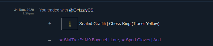 ClankYT_'s tweet photo. Thanks @Gr1zzlyCS For buying my skins. Pretty quick sale https://t.co/75yII5iQ1I
