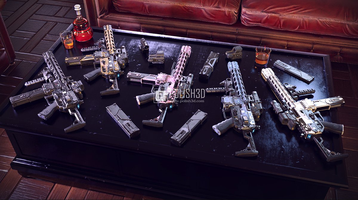 Cyberpunk SMG made in 2020.#3dart #3dmodeling #3d #rendering #cyberpunk #gun #scifi #weapon, see more in polish3d.com