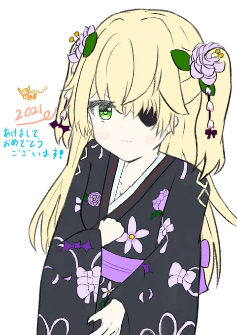 #原神 #genshinimpactfanart あけましておめでとうございます!影も付けれてないですがあいさつのため投稿～ 