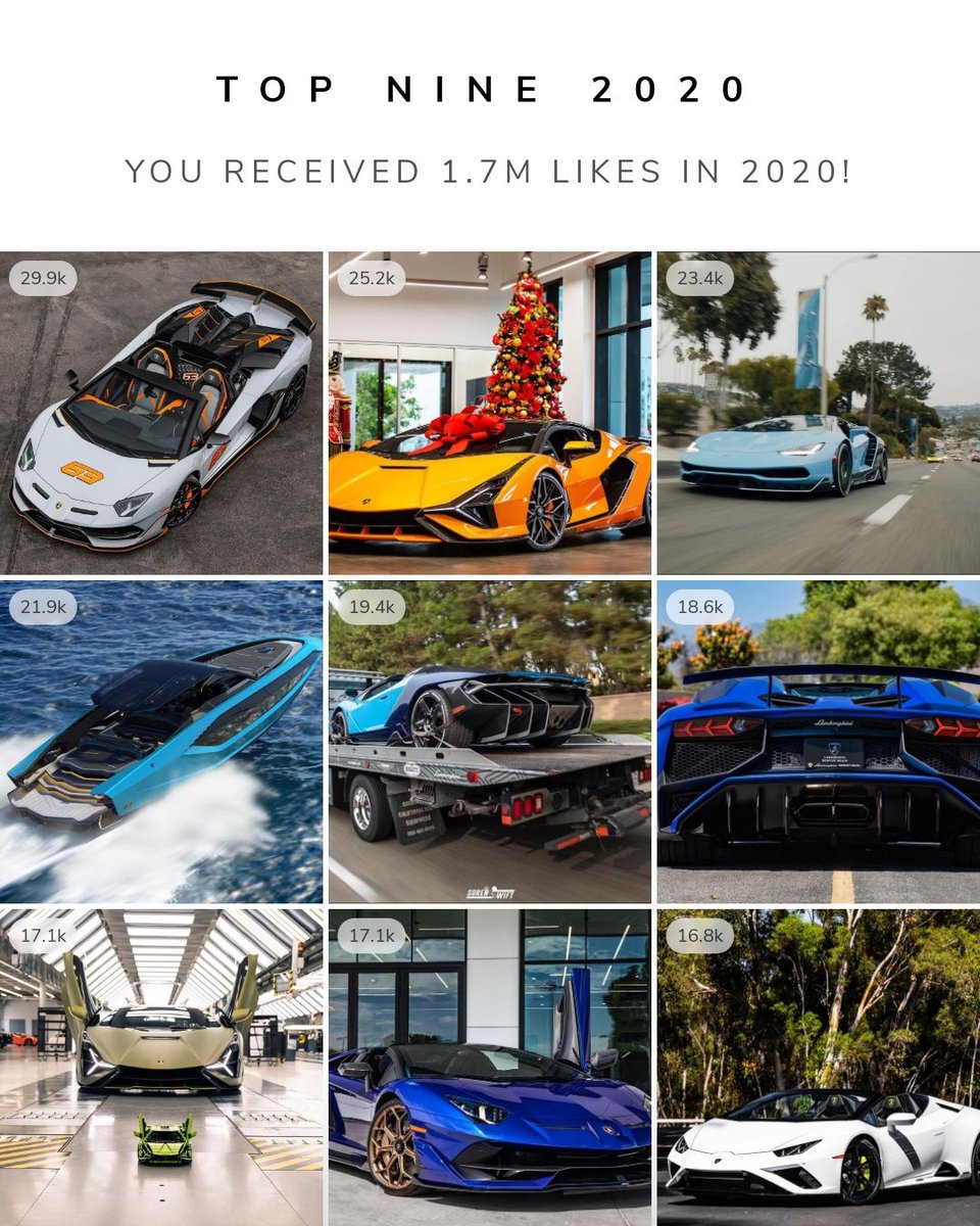 Lamborghini_NB's tweet photo. What a year 2020 has been! 

We want to thank you all for your continued support throughout these unprecedented times, and we cannot wait to show you all what 2021 has in store!

#Lamborghini #LamborghiniNB #LamborghiniNewportBeach #NewportBeach #IGTop9 #Topnine #2020 #2021 https://t.co/UThFP9tsQU