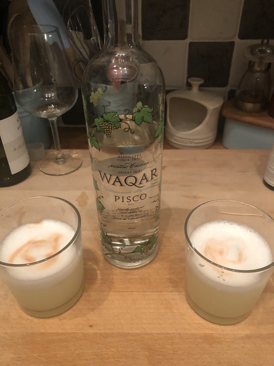 add16a's tweet photo. @ecocamp_travel Happy New Year to all at Ecocamp. 
Can’t be there for the pisco sour so the pisco sours have come to the UK. 🍸🍸 https://t.co/FysMdwPKzw