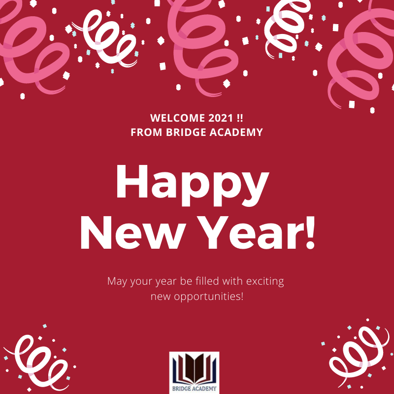 BridgeAcademy4's tweet photo. Bridge Academy wishes everyone a Happy &amp; Prosperous New Year!

#NewYear2021 #Oman #Muscat #education https://t.co/7K5P2OggLB