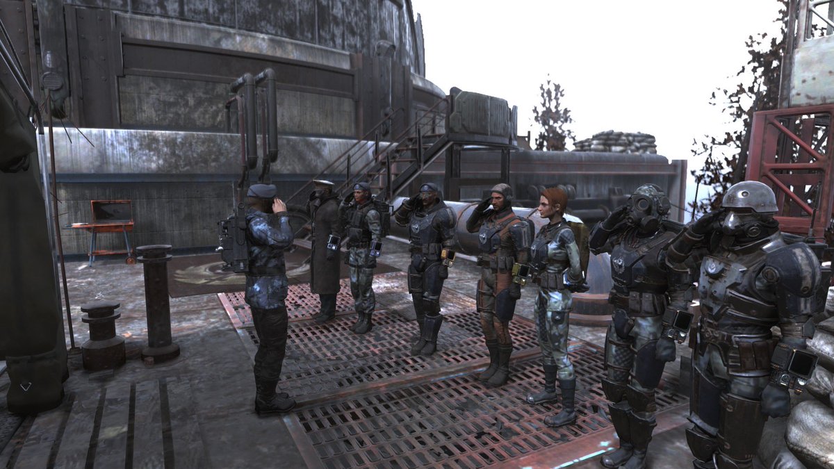 IrvinePaladin's tweet photo. Happy NewYear from the BoS-RCAC to all of you!! 

Here’s to another year of fantastic role play and narrative opportunities! 

@Enclave_EAF @FFive0 @VulturesThe @Free_StatesMil @BosRcac @OrderOfTheLamp @winnersusedrugs 
#Fallout76 #NewYearsEve https://t.co/9gLRIV4PyL