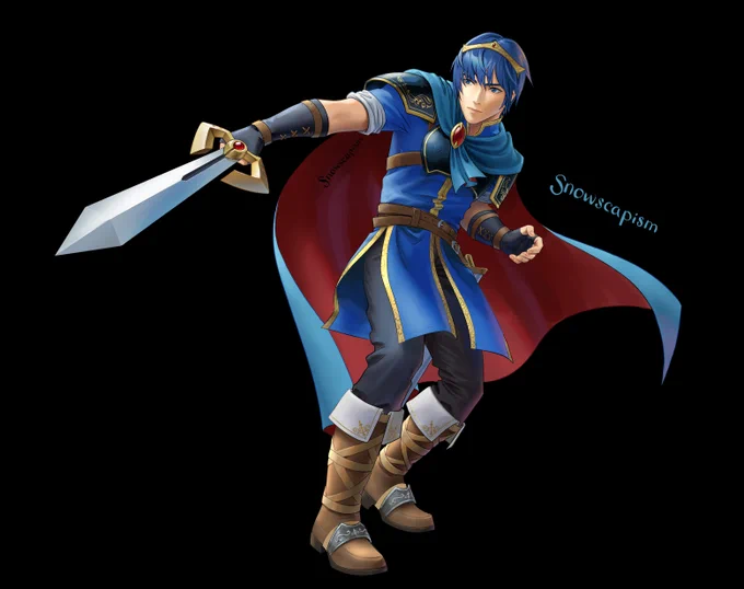 My part of a collaboration with a bunch of artists recreating the SSBU banner. I chose to draw Marth, of course.
#SuperSmashBrosUltimate 