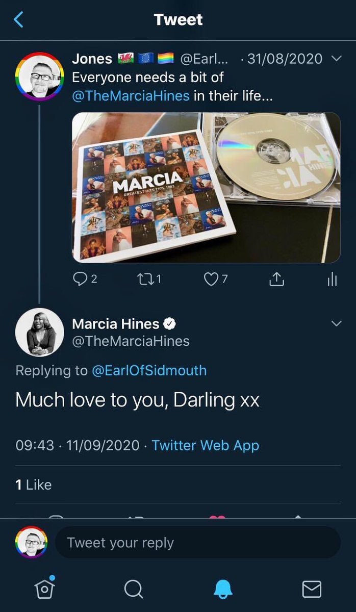 September 2020:Got my hair back thanks to a hairdresser sent from the gods called Alex; the one and only  @TheMarciaHines replied to my tweet. No further words nec, except ‘YAY!!!!!!!’