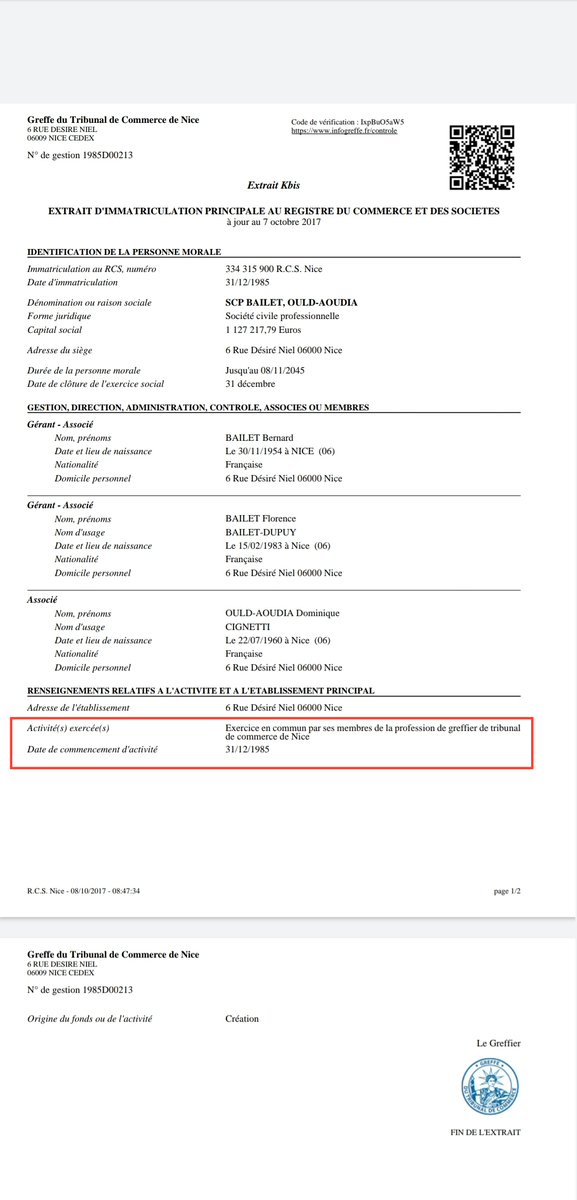 mauroz64's tweet image. Pour conclure l'année, voici les photos des 4 associes FAUSSAIRES de la #SCP,  titulaire depuis 1985 de l'Office du greffe du tribunal de commerce de #Nice
(Trois membres de la famille #BAILET + OULD-AOUDIA CIGNETTI)

#seacontract #Nice06 
@E_DupondM