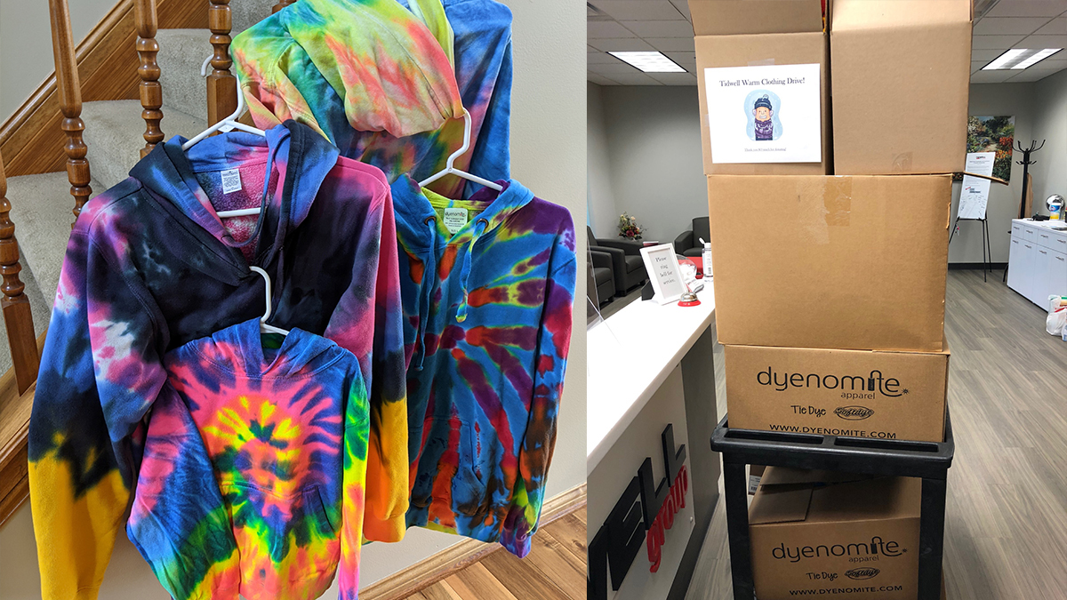 TidwellGroupLLC's tweet photo. Tidwell Group Columbus collected and donated over 300 hoodies for Jordan’s Crossing during the holiday season. Jordan’s Crossing serves over 10,000 hot meals every month and makes a huge impact in Central Ohio. Thanks, @dyenomite_ for helping us make a difference. #givingback https://t.co/nN9a4dWjOc