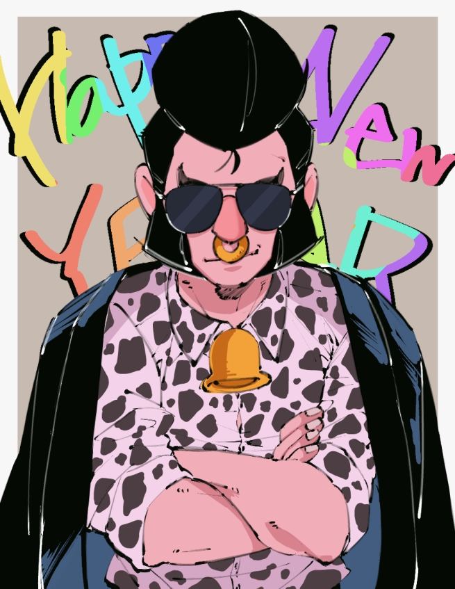 MAIRO_roar's tweet photo. 🤍🖤🐮Welcome to 2021🐮🖤🤍

#ブロスタ鋭角部
#BrawlStarsArt https://t.co/cb9R6C7zEE