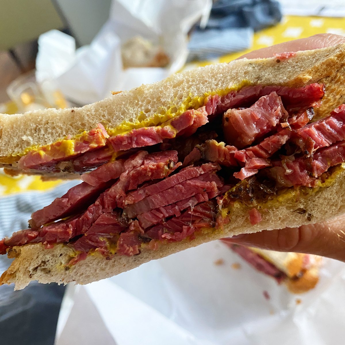 The Best Things That I Ate in 2020:* Pastrami Sandwich from  @LangersDeli (delivered!).