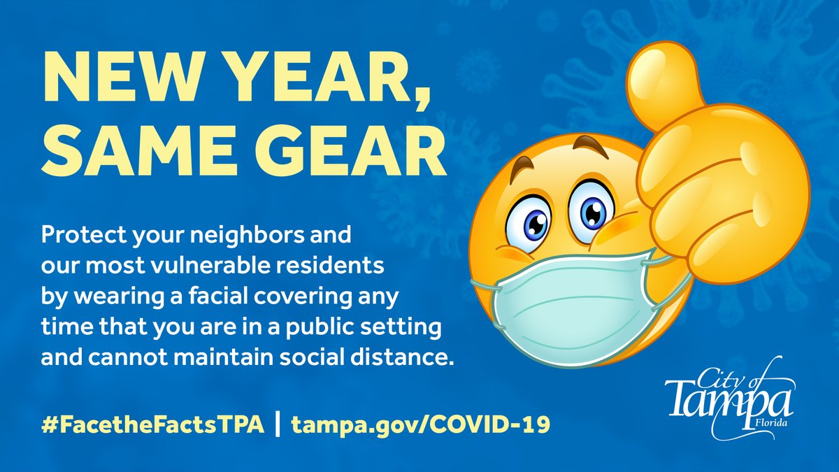 As the calendar flips from 2020 to 2021, we're grateful for our strong &amp; resilient community. With more vaccines on the way, we're hopeful that an end to the pandemic is near, but we cannot let our guard down. Remember to wear a mask &amp; stay COVID-19 safe!