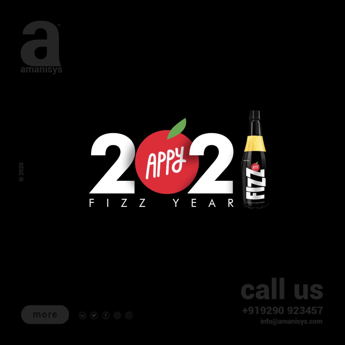 hAppy Fizz Year - 2021 amanisys.com#design Social Media Marketing, Graphic Design, Illustration, Packaging Design, Logo Design, Video Production, Presentation Design, Brand Design & Print Design