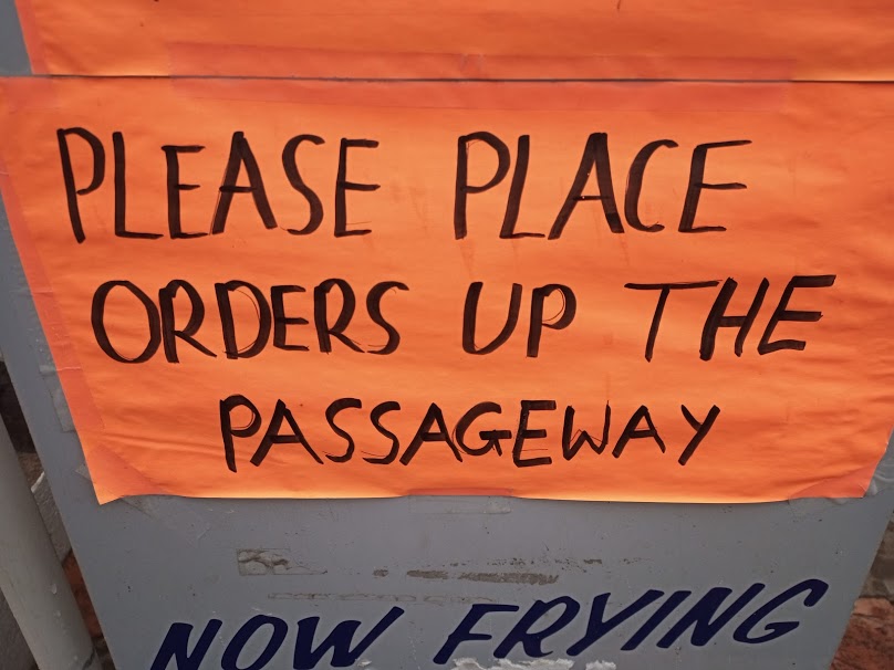 And manged to socially distanced-order some fish & chips by a most unsavoury method...won't be doing that again...