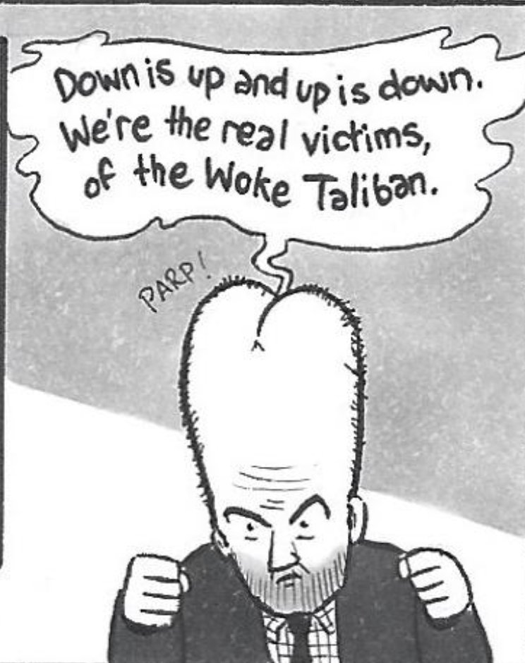 Great touch from David Squires to make his head an arse. Lol.