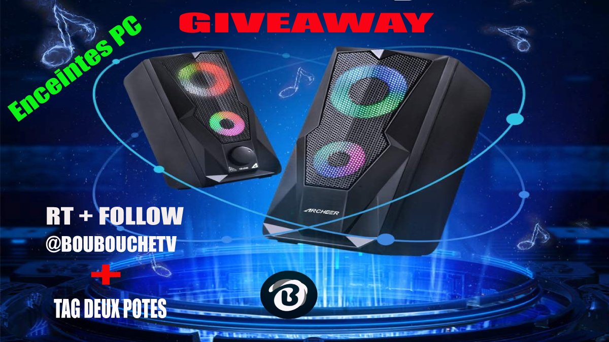 boubouchetv's tweet photo. Allez on continue les cadeaux pour finir 2020 en musique et commencer 2021 en musique 

Remporte des Enceintes PC Volume Contrôle avec LED Lumineux pour TV PC MP3 MP4
             
Pour participer : 
✔ RT + Follow 
@boubouchetv
 🙋‍♂️TAG 2 potes 
⌚TAS le 6/1/2021

 #Giveaways https://t.co/p1drpOPuCu