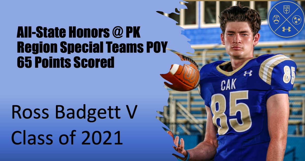 HVAcoachmoe's tweet photo. Proud of Senior PK, Ross Badgett V being selected to the All-State Team by the Tennessee Sport Writers Association. https://t.co/NHq59RcKII