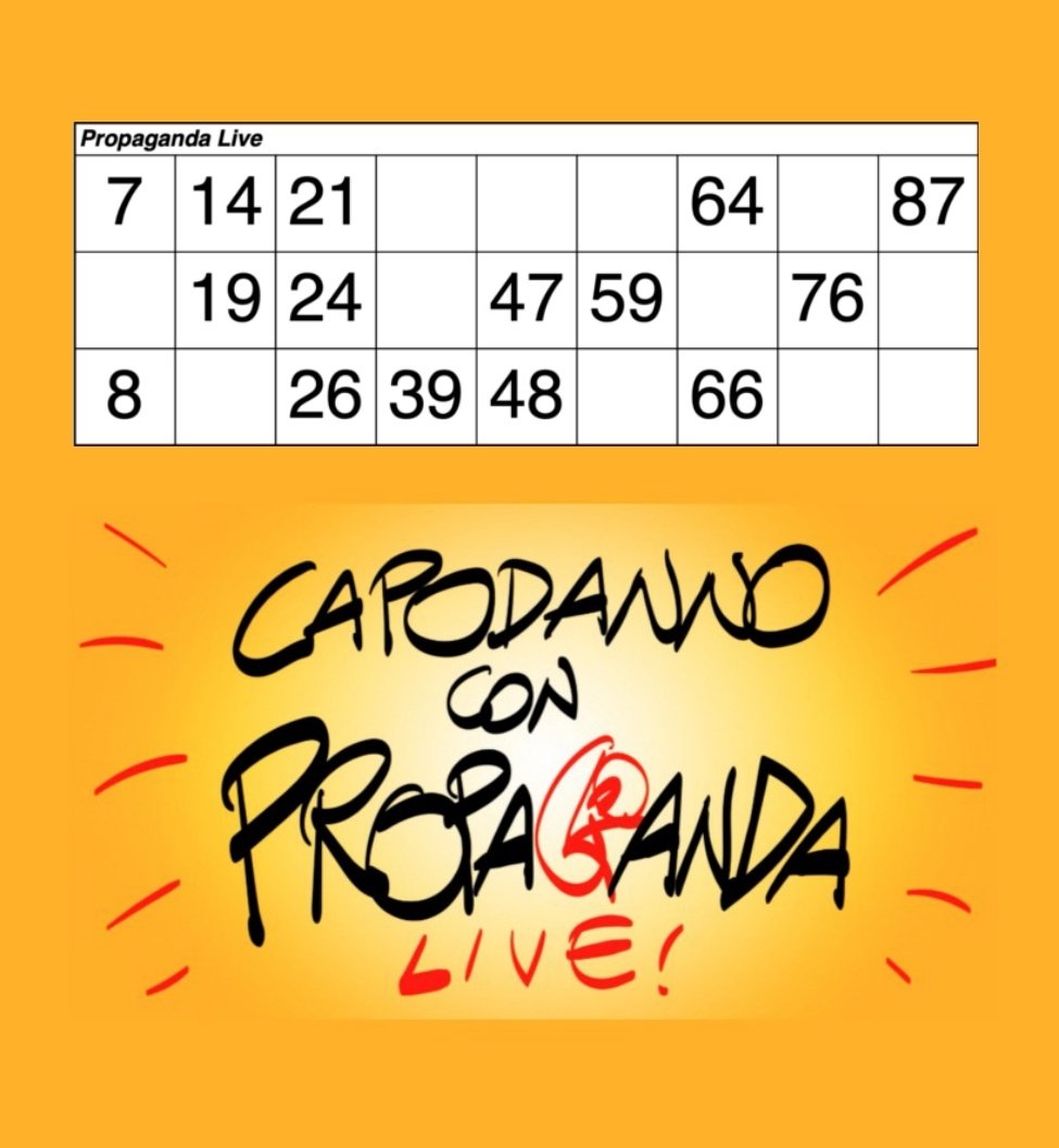 TrezzaDavide's tweet photo. #propagandatombola #propagadalive https://t.co/gtfuT7F4PW