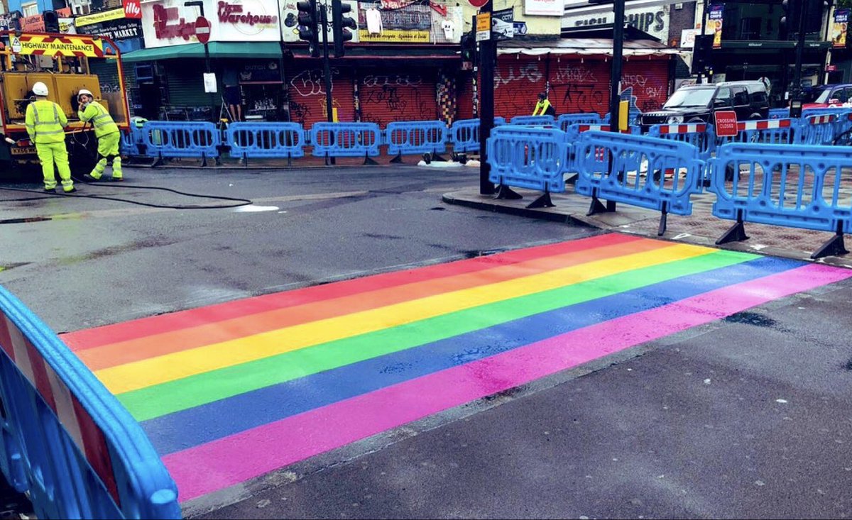 in June we unveiled a 4 section rainbow  crossing in the heart of Camden Town, to celebrate diversity & all our LGBT+ community. With rising hate & fear, particularly directed to our Trans community this matters.  