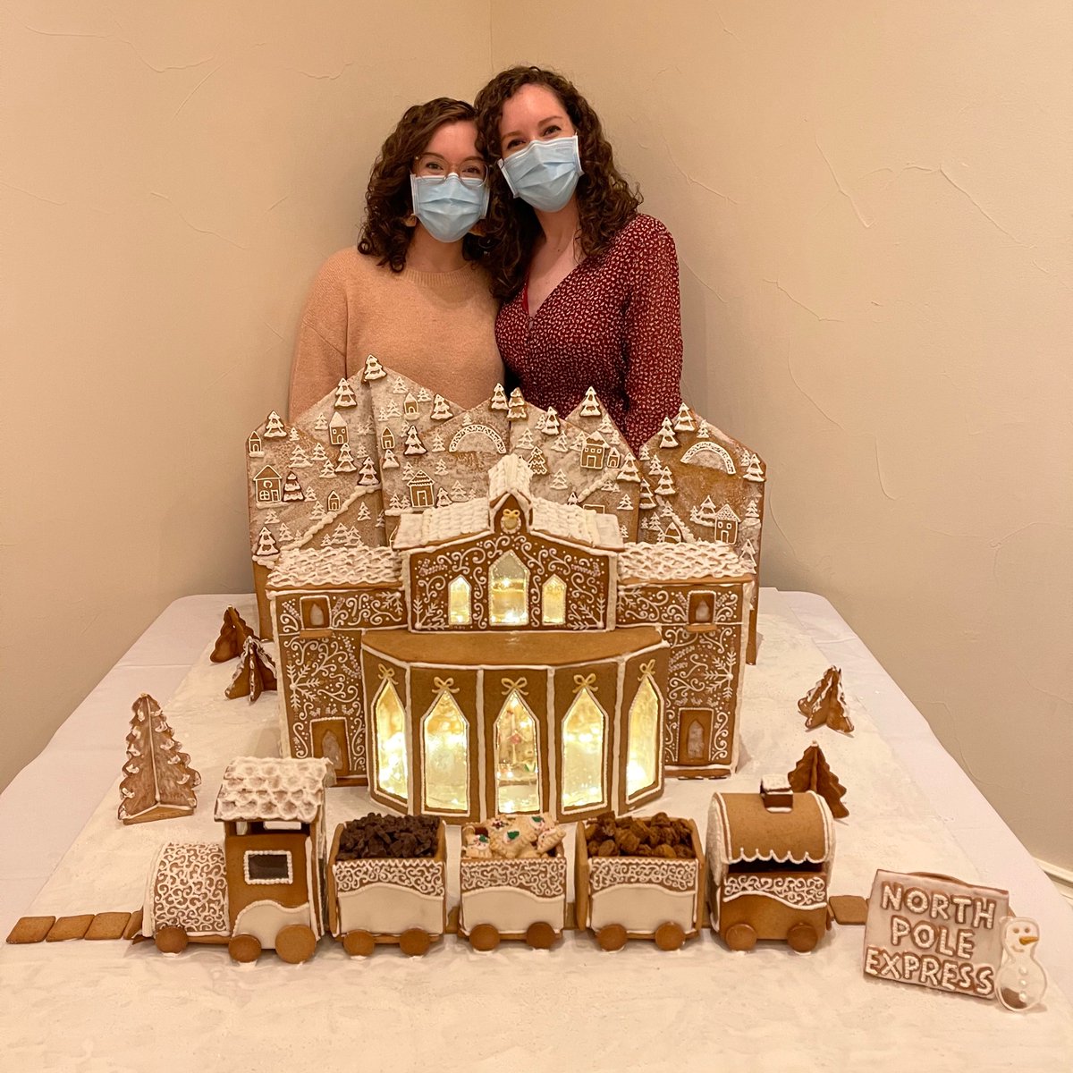 KyndallWhiteMPH's tweet photo. Not Epi related, but here’s my gingerbread house. My sister and I started making a house from scratch each year and went a little overboard this time 🤪! We both work in healthcare, so it was a fun distraction  #EpiCookieChallenge https://t.co/rqp56txwBz