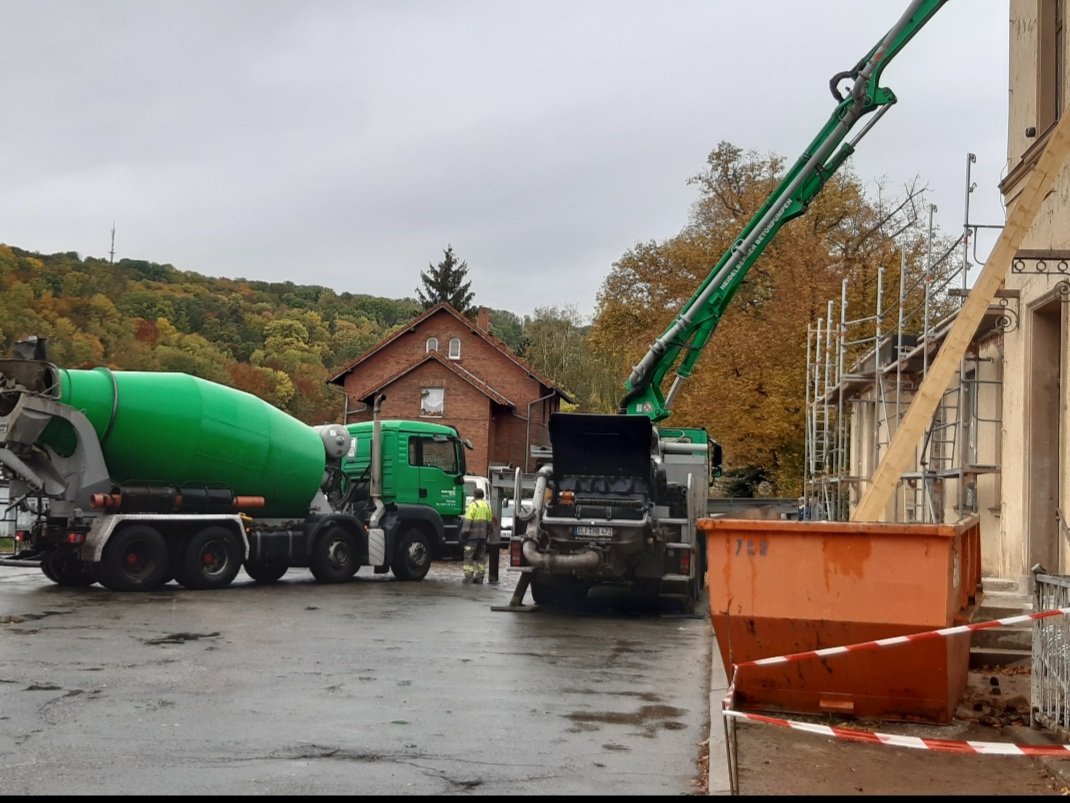 We hired a lot of big machinery, like cranes. All very exciting.