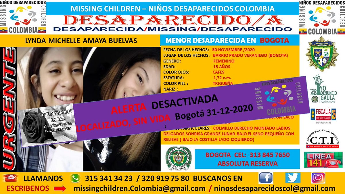 Missingchildcol's tweet photo. Me duele en mi Alma.  No es facil para nosotros. Dios les bendiga a quienes nos ayudan compartiendo los flayers, no es in feliz año para mi.equipo. gracias jose nuestro defensor de los derechos humanos. 😢😞😔🙏🏼🙏🏼. No seas indiferente esto duele y duele en el Alma. https://t.co/HOZ9q7BUAD