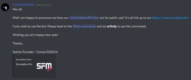 simulation_fm's tweet image. Hello all,

Happy New Year it's 2021 now!!! 🎉🤪

Well @connor200024 once again has been working hard!

Make sure to join our discord!!! we are doing giveaways and more! discord.gg/5sX4uXUjN2

Have a great day,

Thanks,

Station Founder - Connor200024