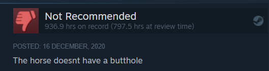 Comments on Steam are precious