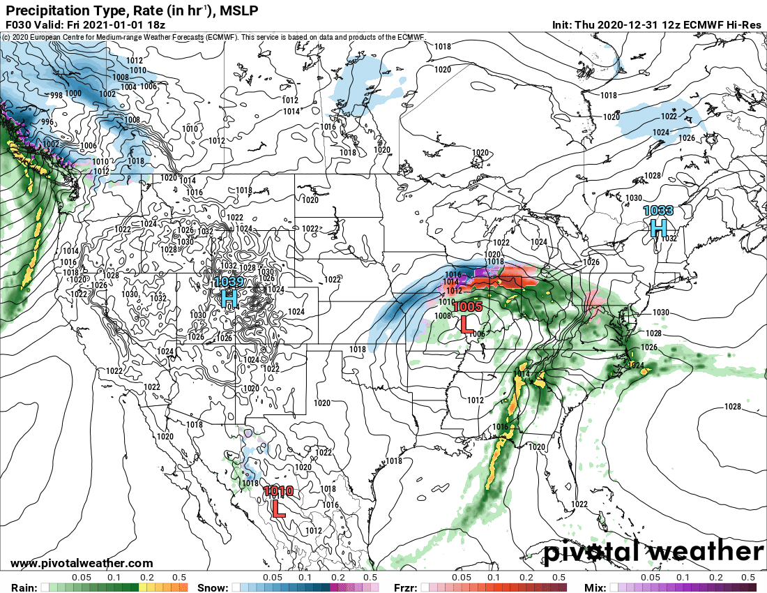 And as we close out the year there is still one more storm. Ice, snow, severe, it has it all. Fitting way to end 2020, I guess.