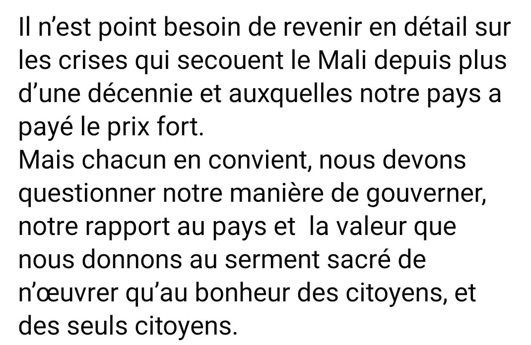 PhD_Diawara's tweet photo. Les mêmes mots que IBK tenait durant 7 ans. Le décalage entre le discours et les actes reste tjrs saisissant. Les déclarations des biens du #TRIUMVIRAT sera une avancée significative dans la lutte contre la #corruption.
#Mali #transition #Adressealanation https://t.co/YQl9gZP8v9