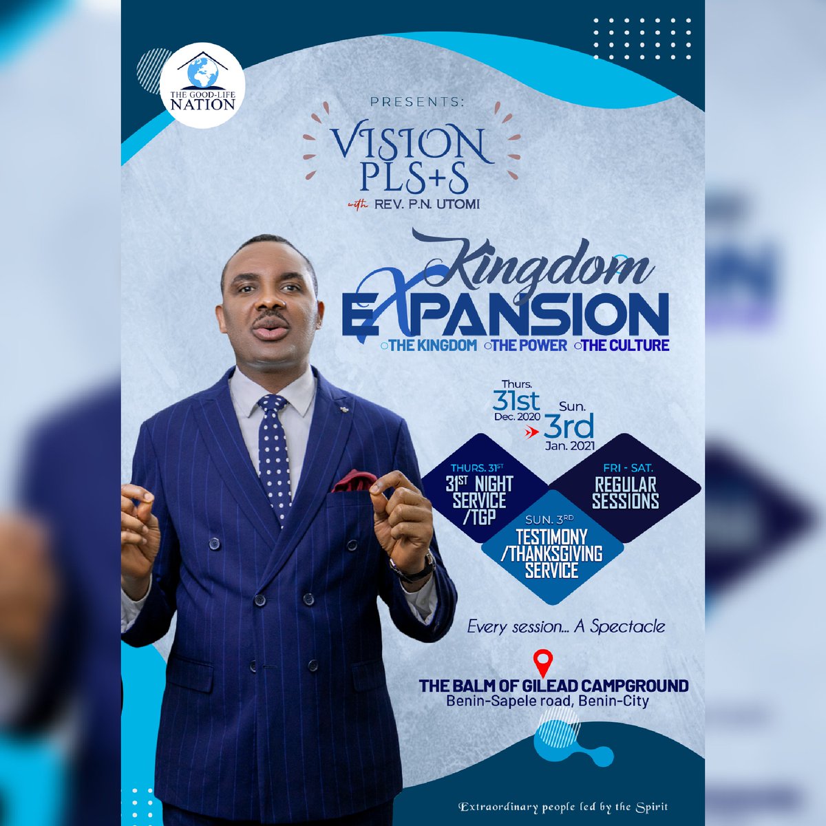 Except the LORD ushers you into a year, efforts will be in vain.
Join us Live Now for 31st Night Service/TGP

YouTube:
youtu.be/yTd9nTlMNc0

Facebook:
m.facebook.com/story.php?stor…

 #RPN #KingdomExpansion #APeopleAreComing