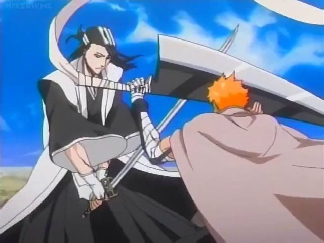 Chose que Ichigo a fait plusieurs fois contre Byakuya , Ulquiorra , Renji , Zaraki et Aizen par exemple