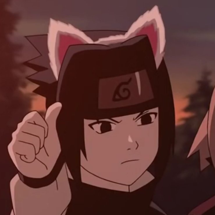 Dad's made me miserable as all hell so have these cat ear sasuke'...