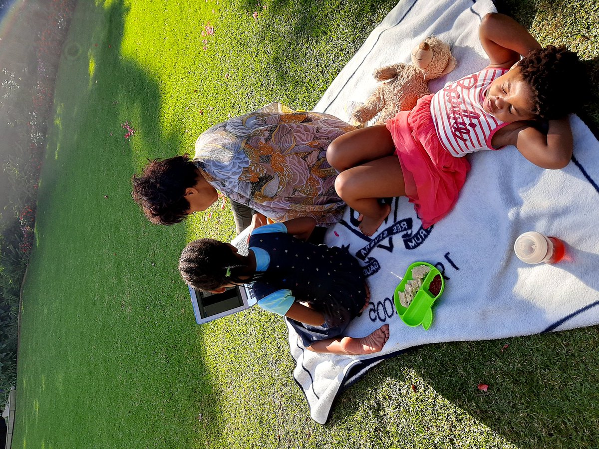 Homeschooling was a huge challenge. Not made any easier by Khumo declaring that "I don't want to talk to my teacher anymore. I don't want the faces on the computer." She basically dropped out of school and just did this